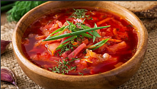 Борщ с капустой с мясом 1шт 20/280г